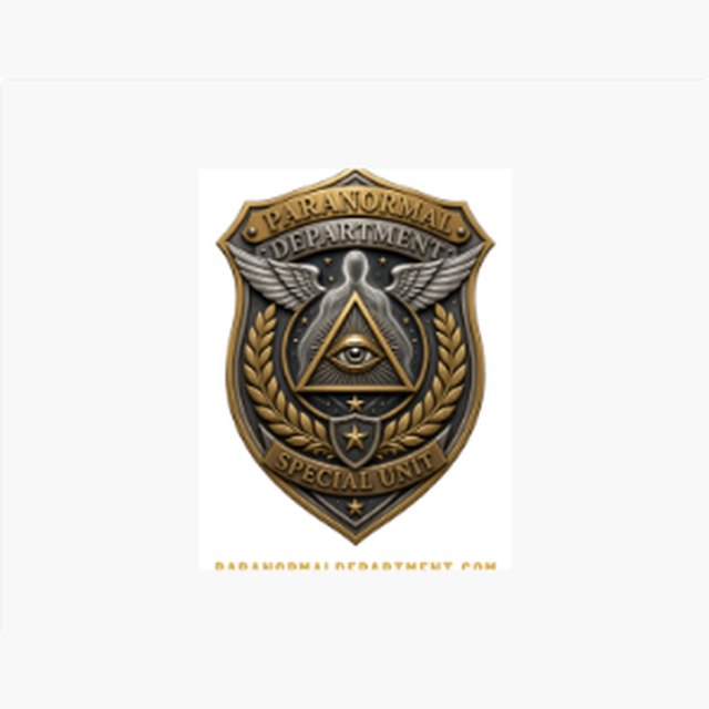 Art board print of the Paranormal Department badge