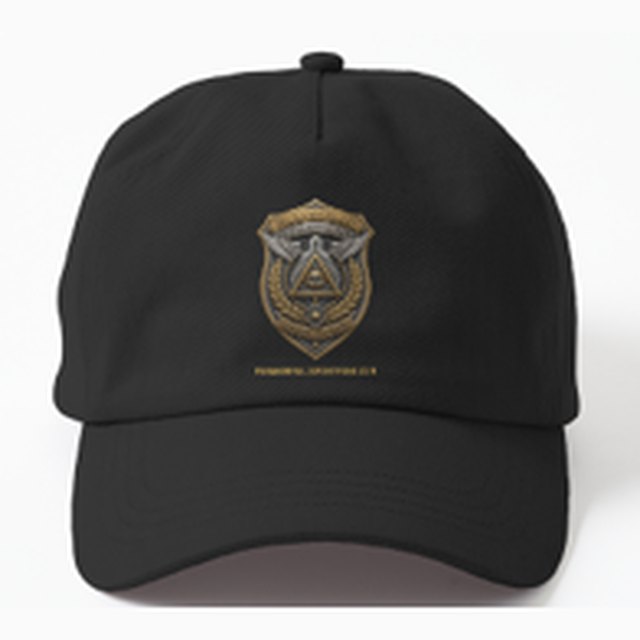 Black dad hat with the Paranormal Department badge